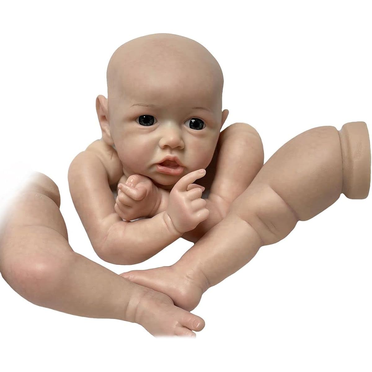 ACESTAR Reborn Baby Doll 18 - 20 Inch Alladi Painted Solid Silicone Newborn Baby DIY Doll Open Eyes