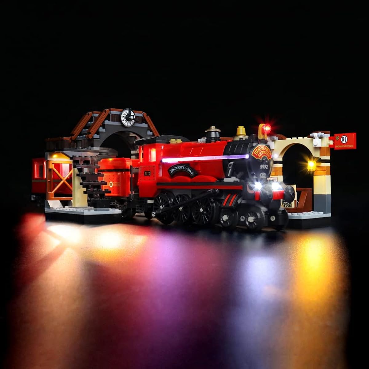 VONADO LED Light Kit for LEGO Ha-rry-Pot-TER Express 75955 Train Building Set (No Model) Building Lighting Kit Compatible with Lego 75955 Building Set Bricks Creative DIY Light Kit