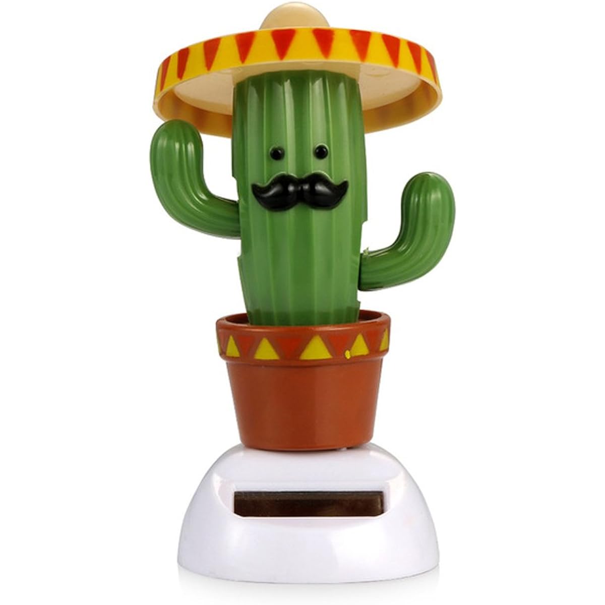 Solar Dancing Toy Animal Solar Powered Dancing Doll Swinging Animation Bobble Dancer Car Decoration (Cactus)