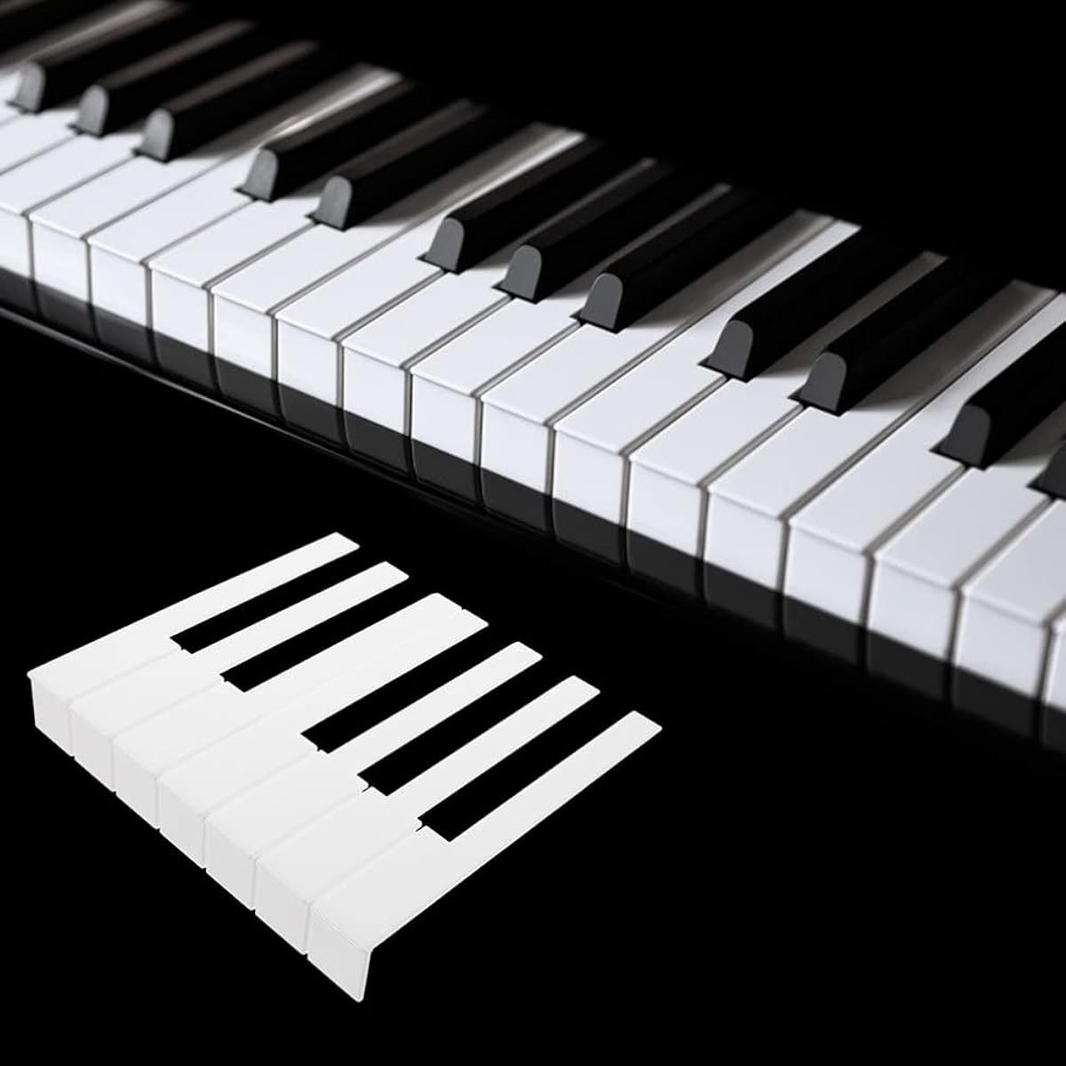 ARTIBETTER Piano Key Top Piano Key Replacement Complete Set Black and White Piano Keys 88 Pieces