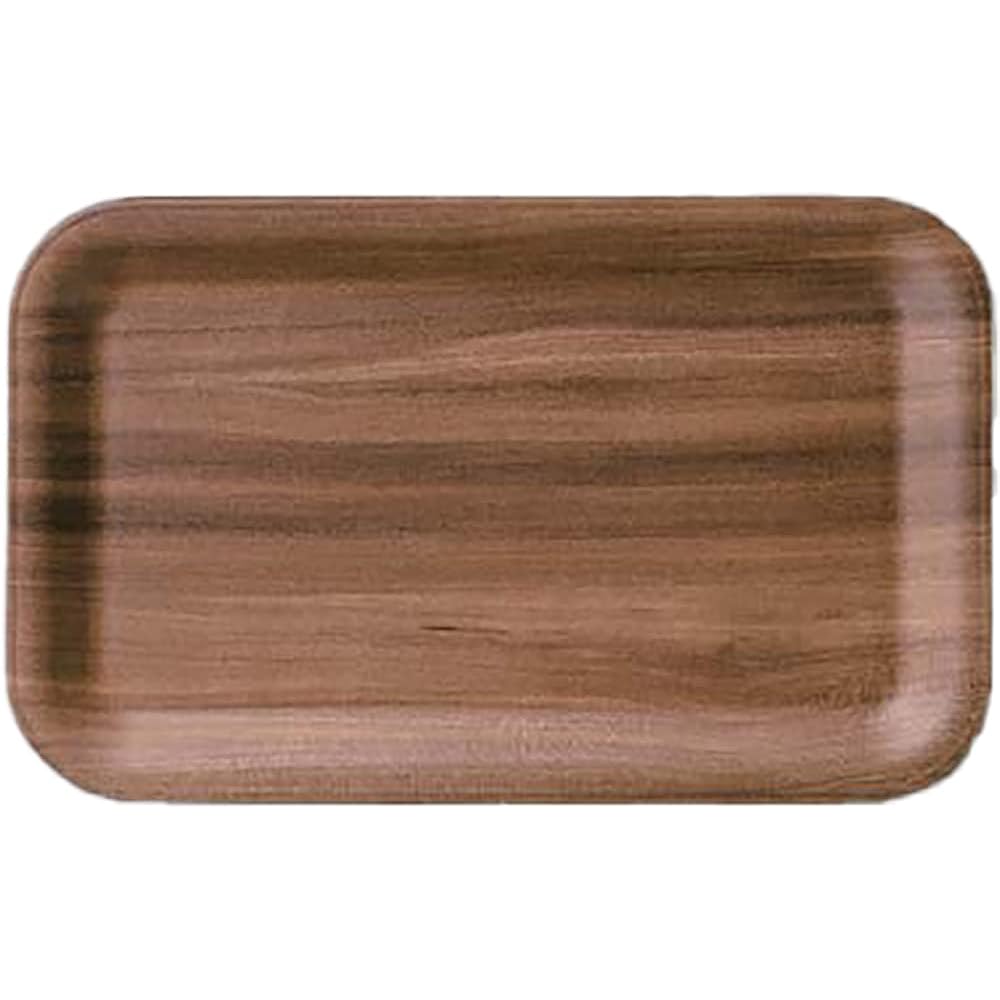 [Commercial Use Set] Fukui Craft Tabletop Tray/Bon, Non-slip Processed, Made in Korea, Dishwasher Safe, Heat Resistant, Wooden Slim Tray, Dark Brown (5 pieces)
