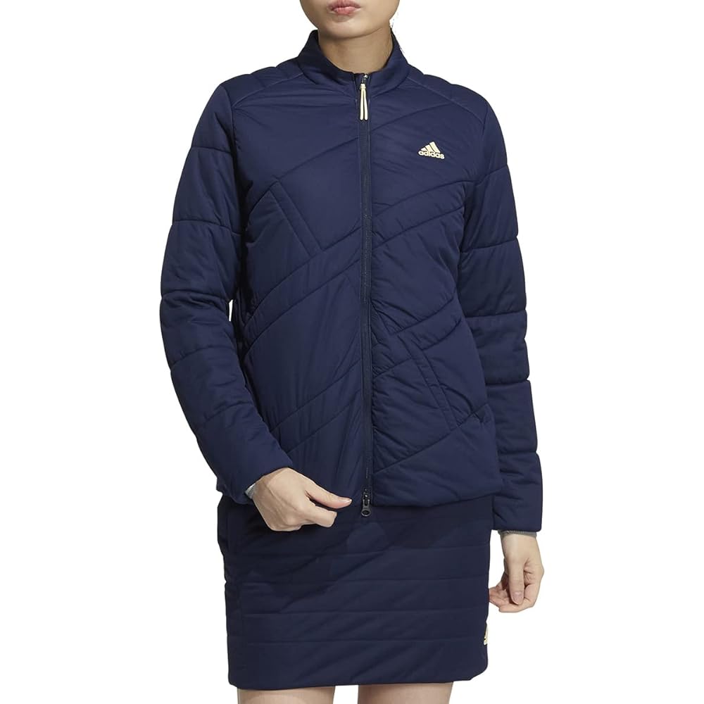 [Adidas Golf] Golf Jacket, Big Adidas Logo, Thermal, Medium Wadding, Long Sleeve, Full Zip Jacket, Women's