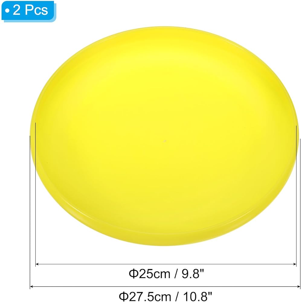 PATIKIL Flying Disc 10.8" 175g Set of 2 Sports Training Disc Backyard Lawn Beach Outdoor Park Yellow