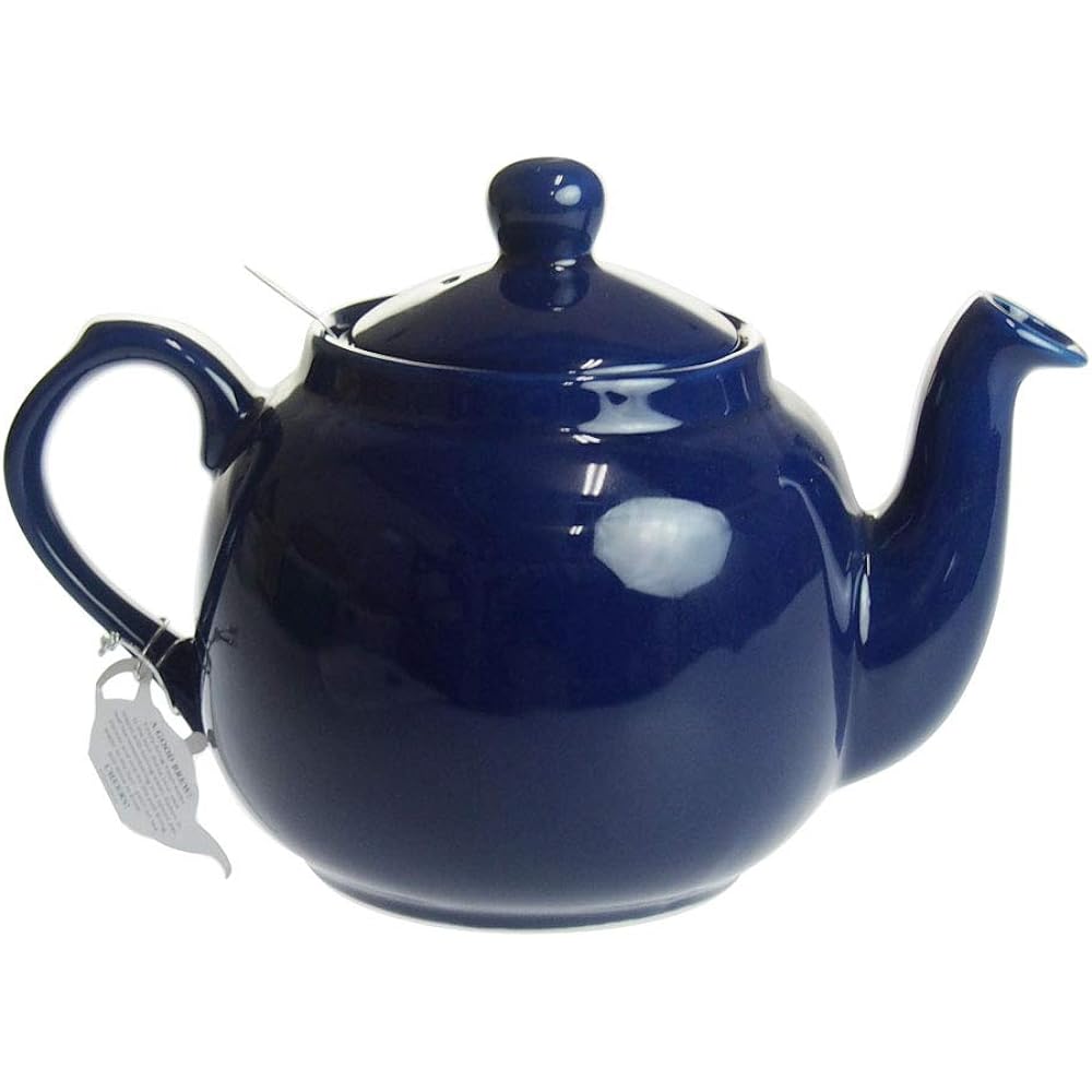 LONDON POTTERY Farmhouse Teapot for 4 Cups Cobalt Blue