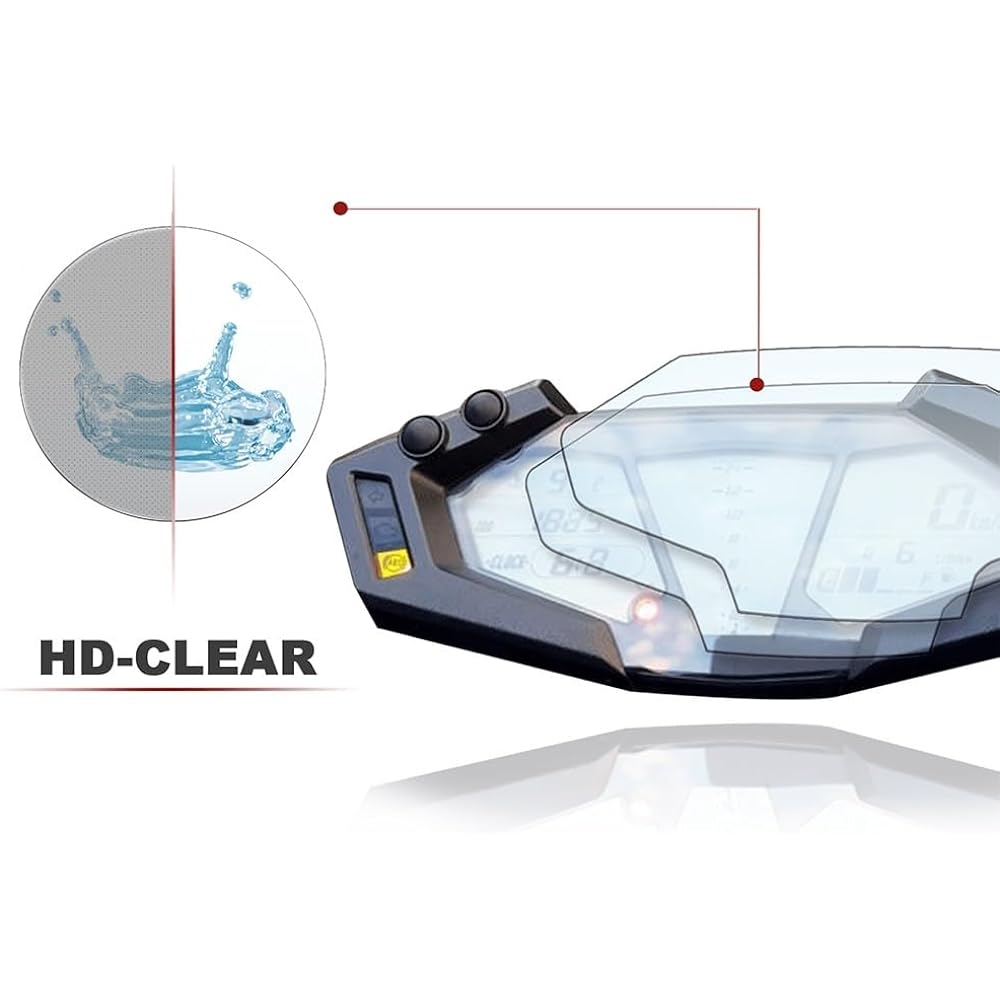 DEMUR Kawasaki Z250 Z400 Z650 Z900 13-22 Motorcycle Cluster Scratch Protection Film Dashboard Instrument Speedometer Sticker Dashboard Screen Protector (Size : 5 PCS)