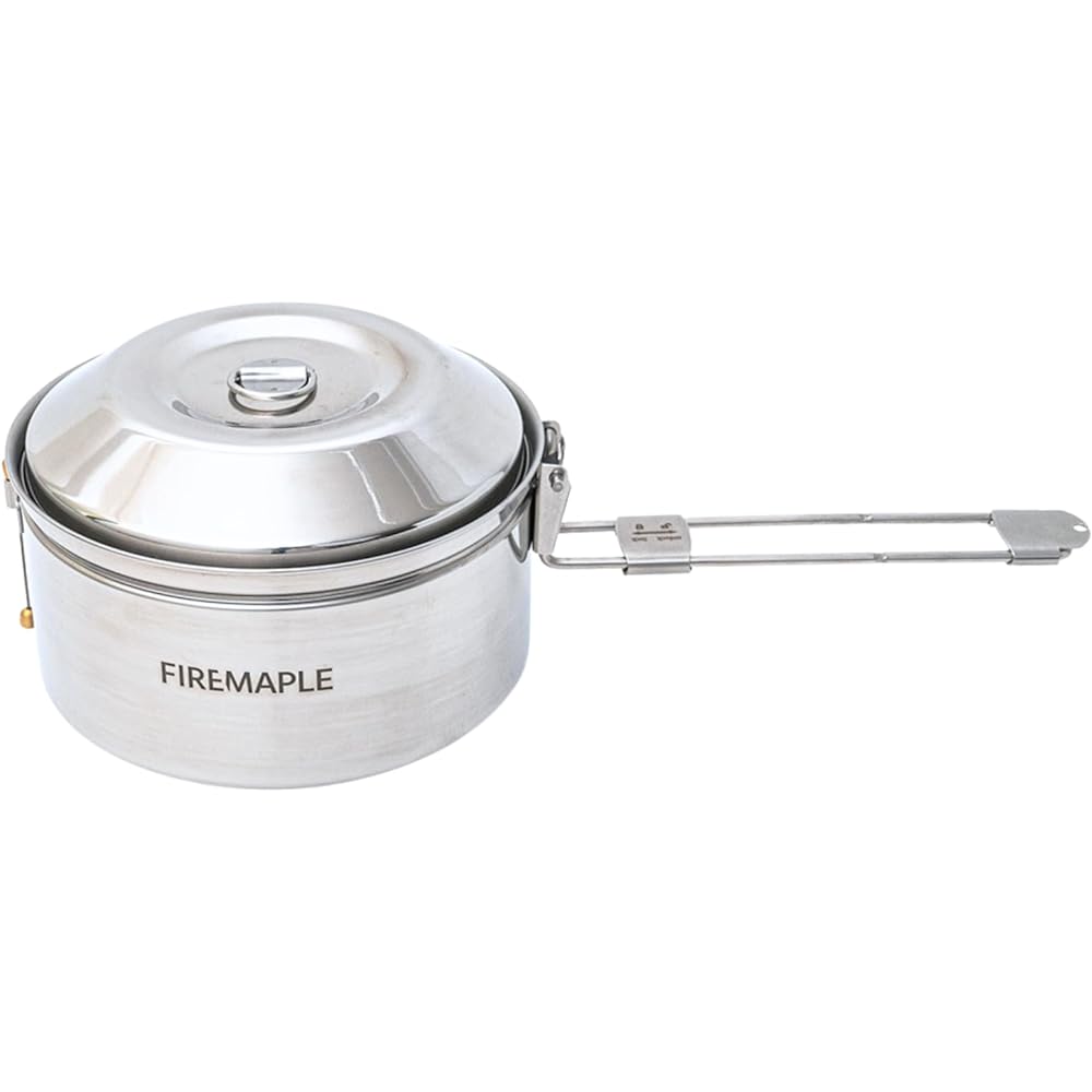 Fire-Maple ANTARCTI Stainless Steel Pot [Genuine Japanese Product] 3 Year Long Warranty Compatible with Bonfire/Open Fire