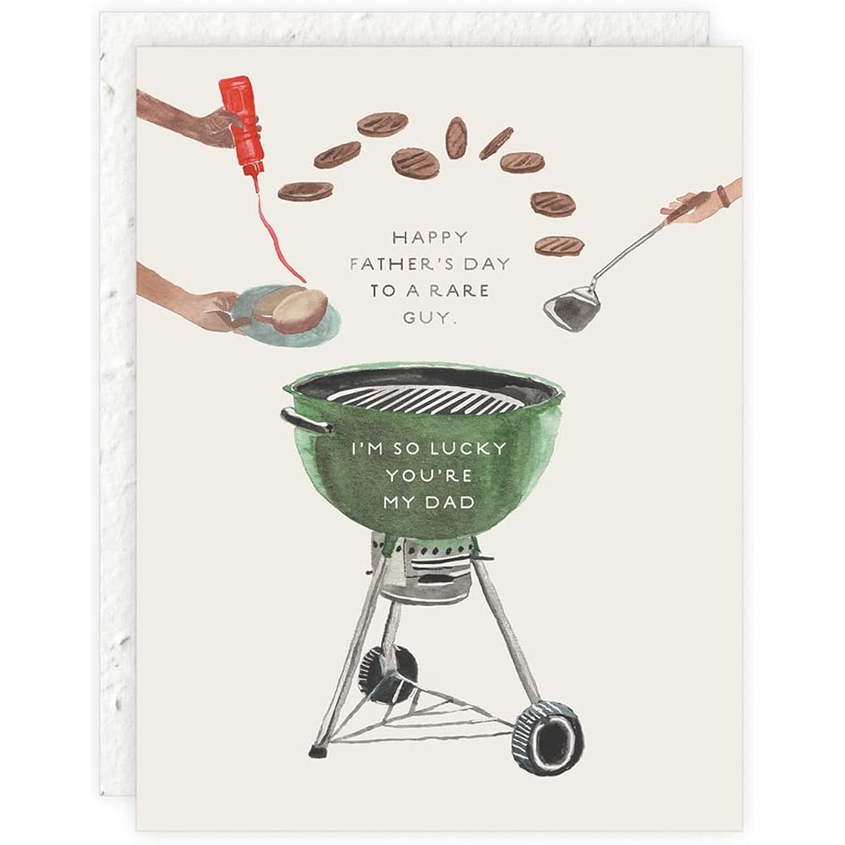 Legacy Grilling White 5.5 x 4.25 Paper Father's Day Greeting Seed Card