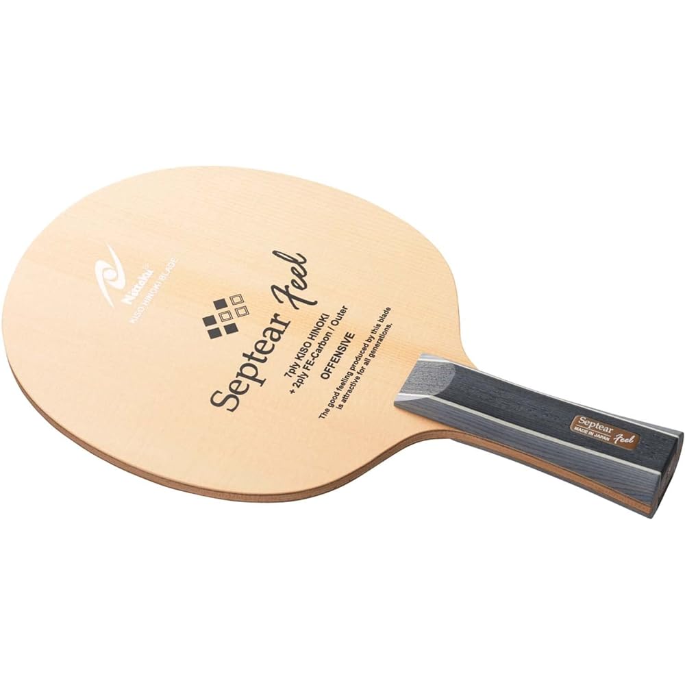 Nittaku Table Tennis Racket Septia Feel Shakehand Attack Special Material Included
