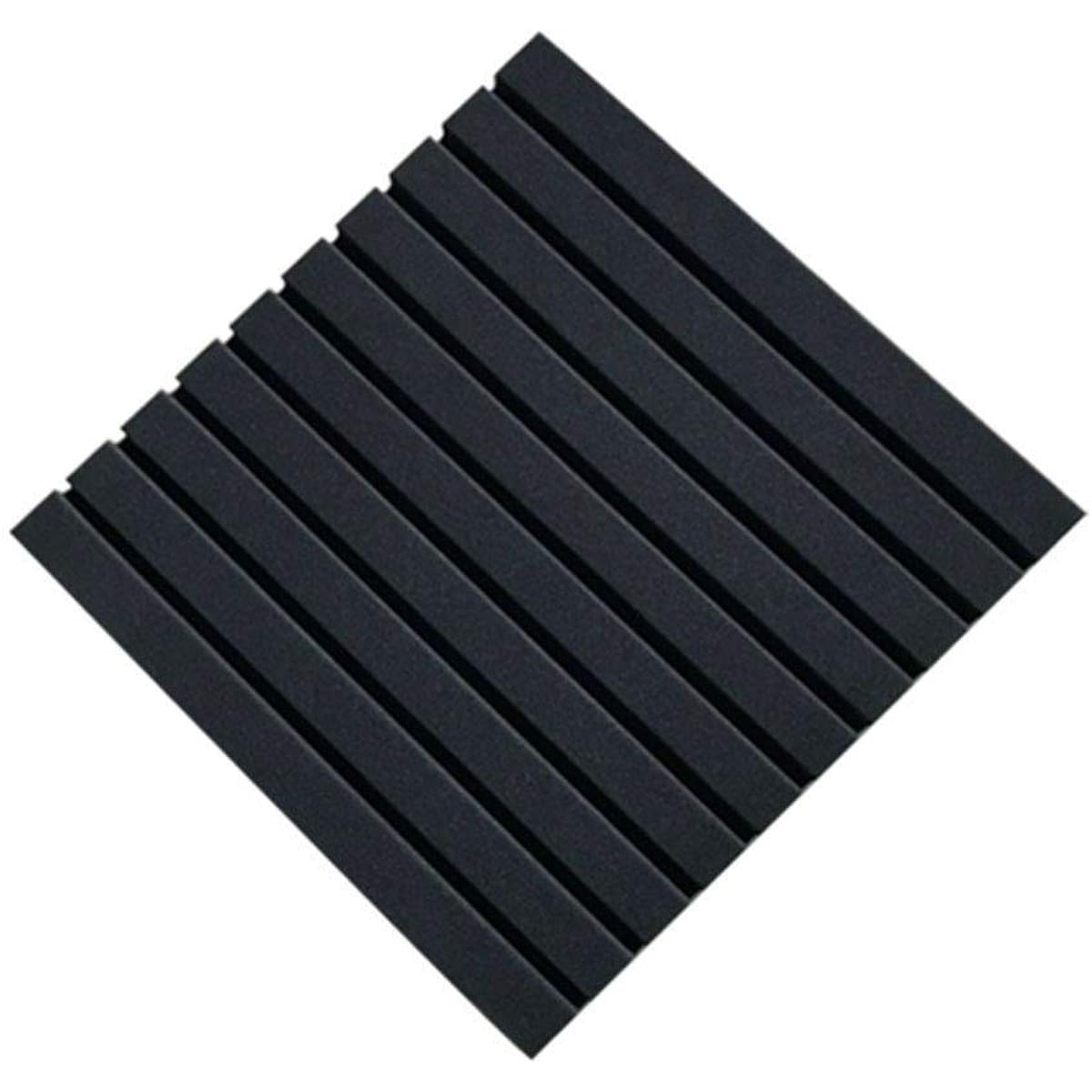 KTV Wall Decoration Soundproof Foam Stripe Square Acoustic Panels for Bedroom Living Room Sound Absorbing Cotton 10pcs (Yellow) (Black)
