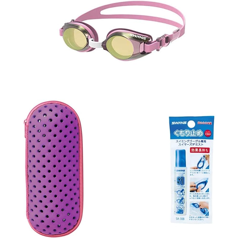 [SWANS] Japanese Swimming Goggles SJ-9 for Children 3 to 8 Years UV Protection Antibacterial Cushion Anti-fog