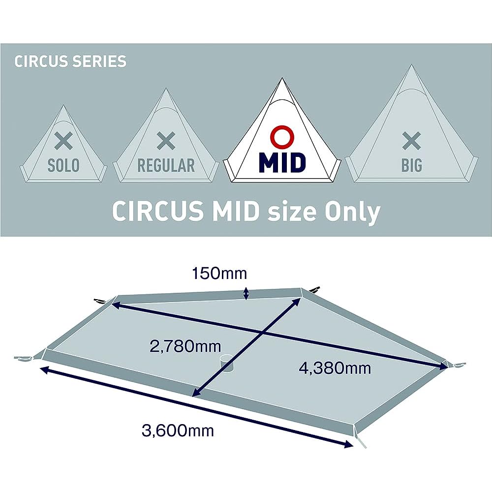 Tenmaku Design Circus TC MID Ground Sheet Half (Optional Item)