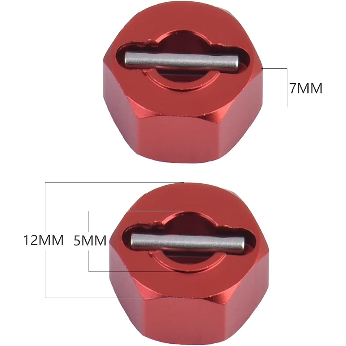 Globact Anodized Aluminum Hex Wheel Hub 12mm Upgrade M4 Flange Lock Nut Washer Set Replacement for 1/10 Traxxas 1/10 4X4 Slash Stampede Rustler Rally VXL Nitro 4-Tec 4WD 1654 3647