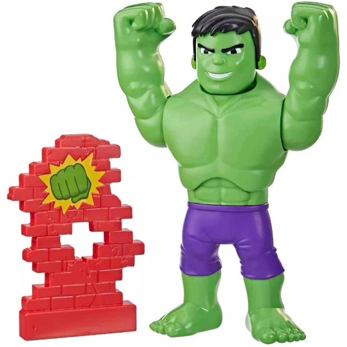 Marvel Spider-Man & His Amazing Friends Action Figures Superheroes + Villains (Choose a Figure) (Hulk Power Smash (10") Black