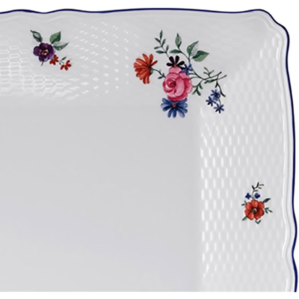 [Regular Imported Product] Wedgwood Taffetta Flower Square Plate Dish 27cm Wedding Gift Present 40014654