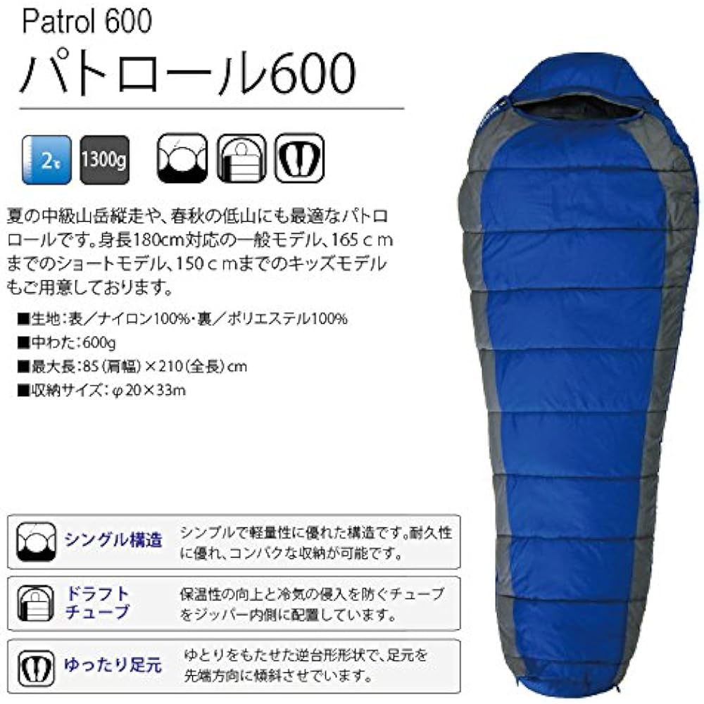 ISUKA Sleeping Bag Patrol 600 Royal [Minimum operating temperature 2 degrees]