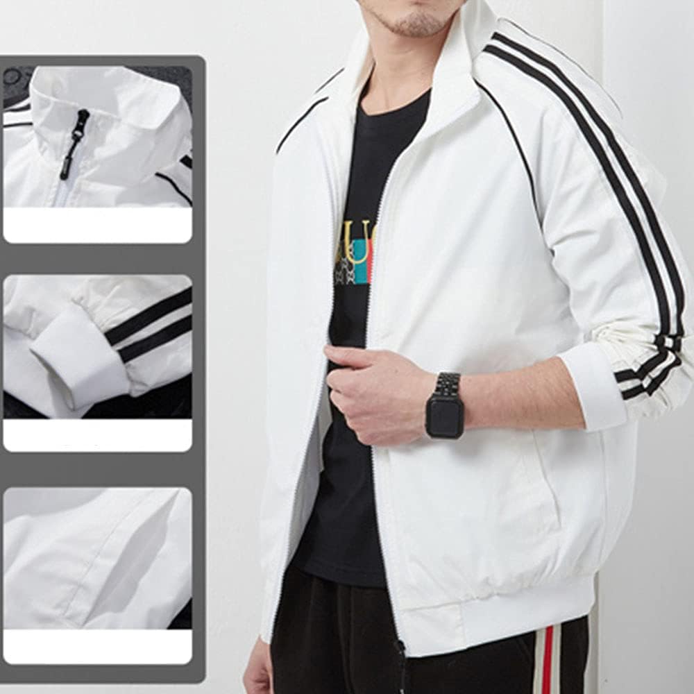 [Butrends] Jersey Top Men's Raglan Sleeve Jacket Full Zip Jacket Jersey Top Club Activities Gym Loungewear