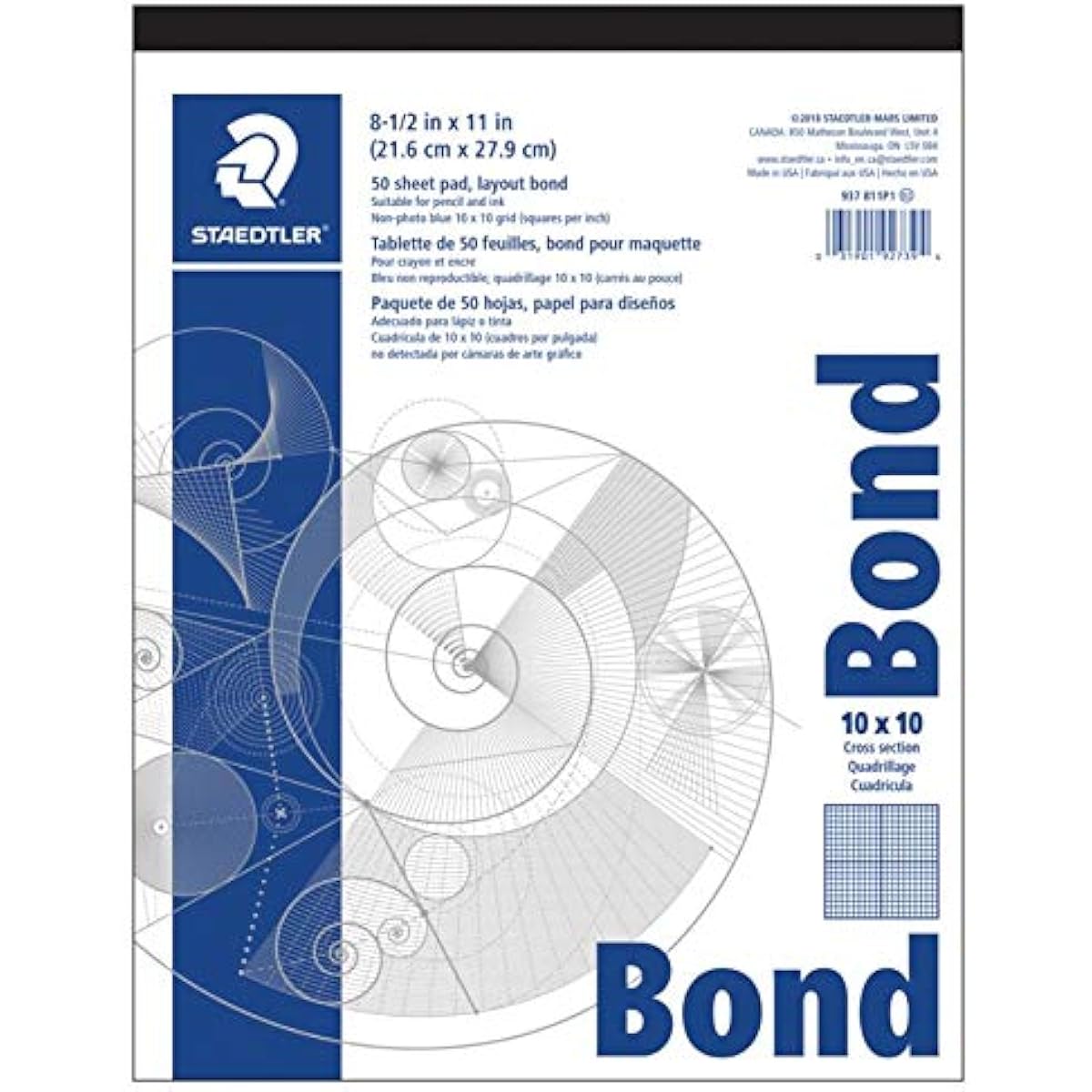 Staedtler(R) Nonphoto Cross-Section Drawing Paper, 10 x 10 Grid, 8 1/2 x 11 by Staedtler