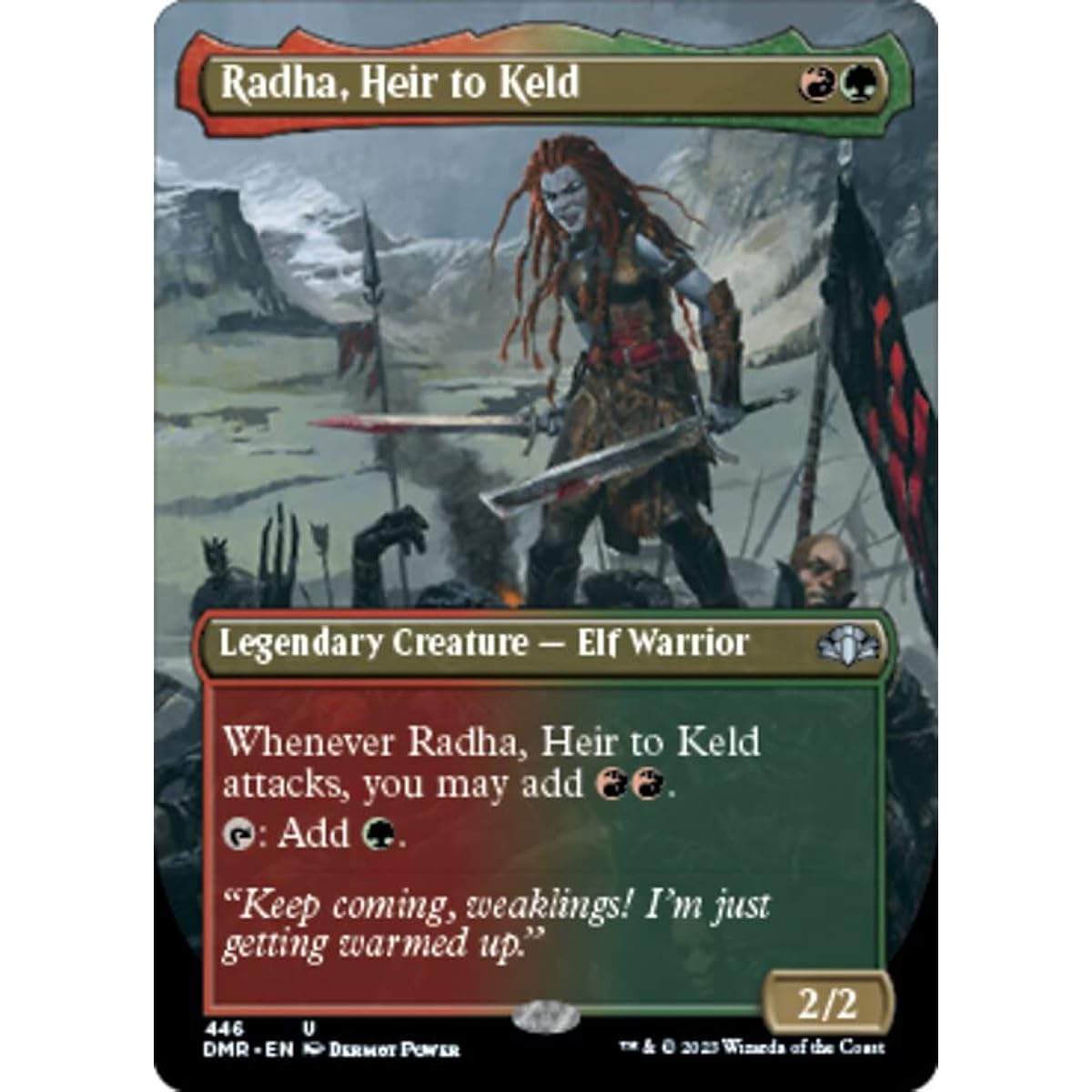 Magic: The Gathering - Radha, Heir of Keld (446) - Borderless - Dominaria Remastered Edition