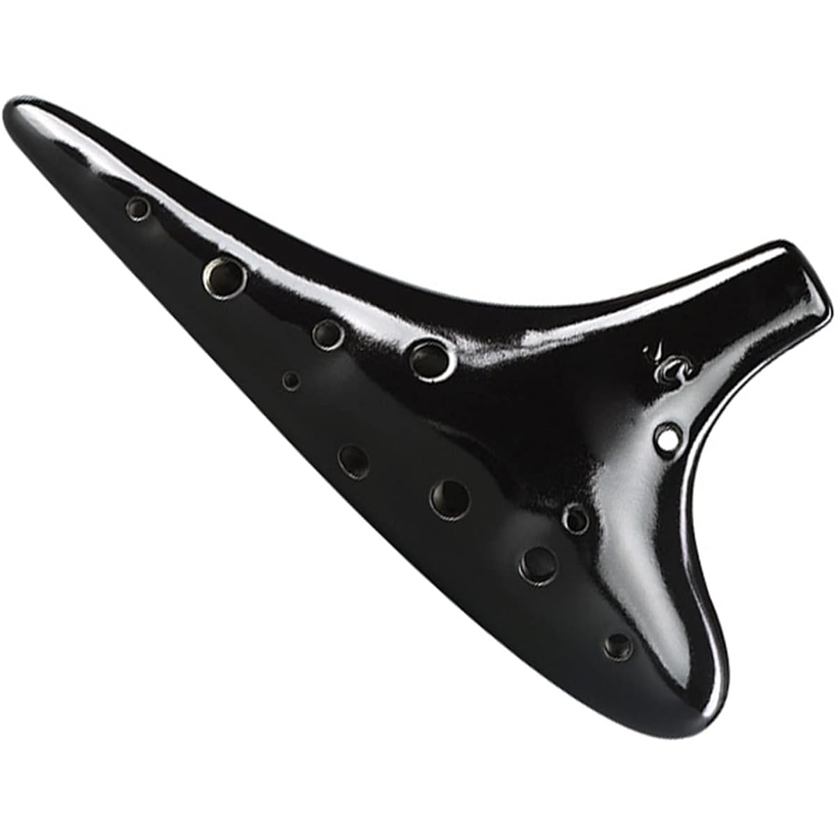 Professional Smoked 12 Hole Treble C Key Ceramic Ocarina Musical Instrument for Beginners Adults Ocarina with Strap Ocarina Musical Instrument (2)