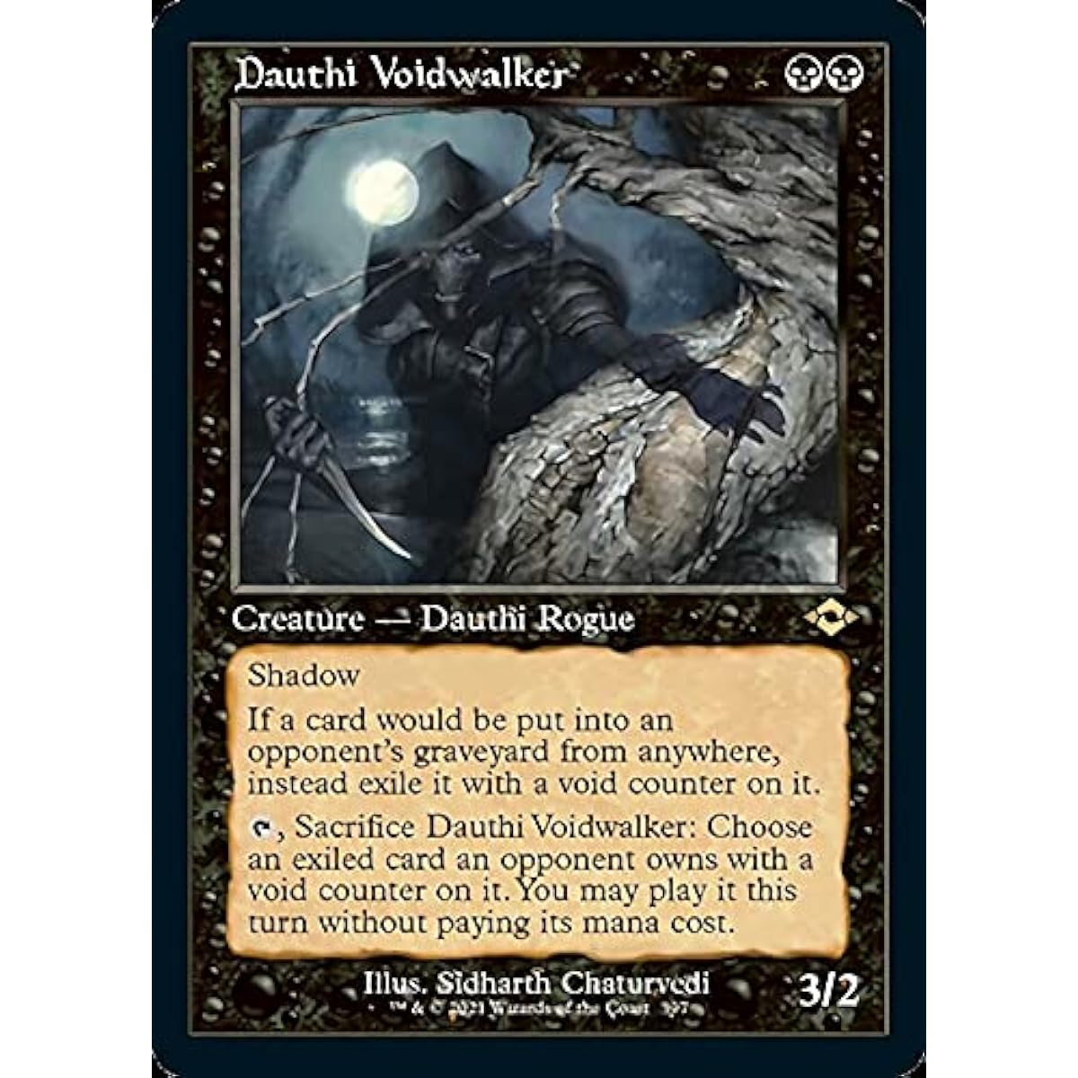 Magic: The Gathering - Dauthi Voidwalker (397) - Retro Frame - Modern Horizons 2