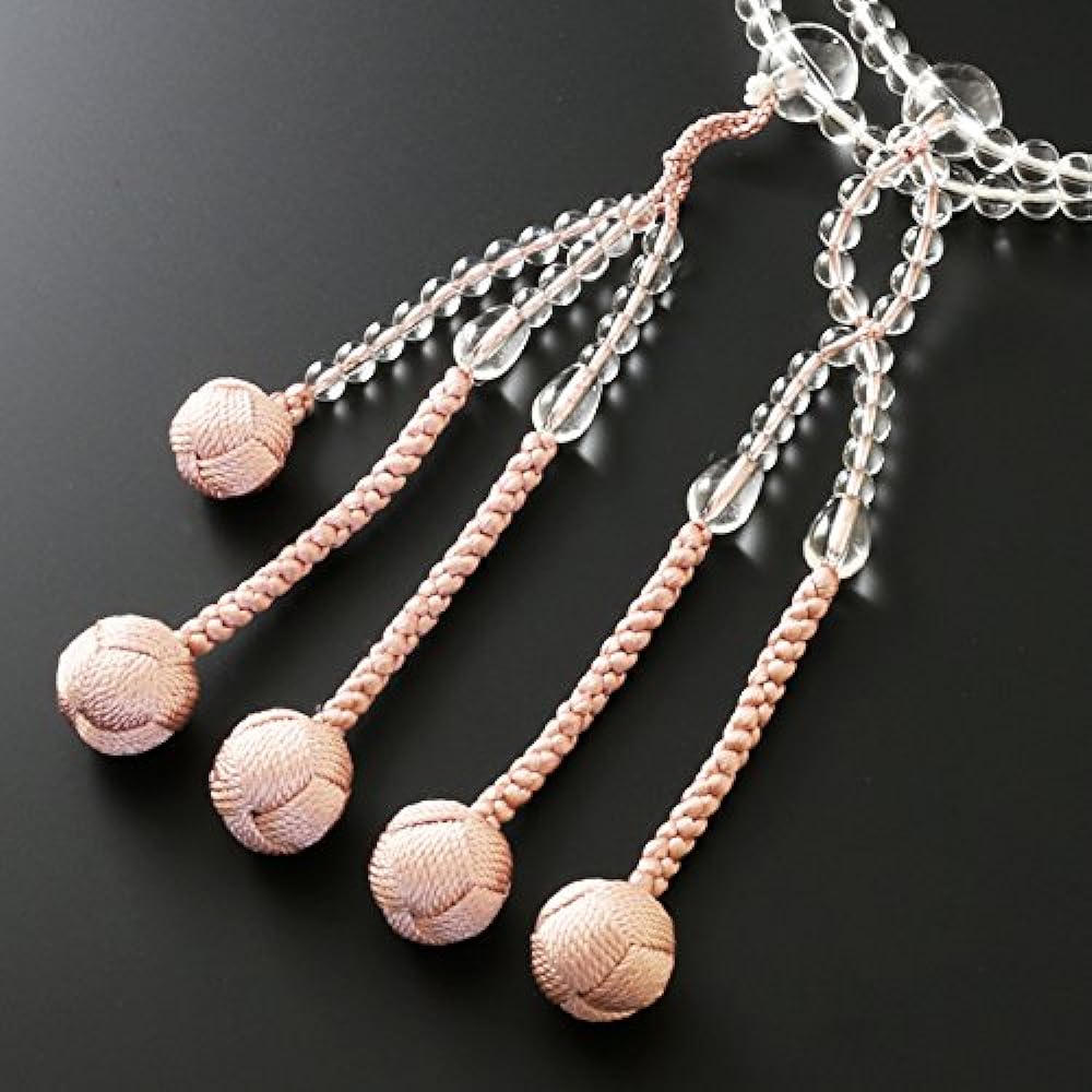 Kyoto Buddhist Altar Hayashi Prayer Beads Nichiren Sect Shake 0 Genuine Crystal (For Women) Official Ceremony [Bead Bag Set] SW-054 Kyoto Prayer Beads