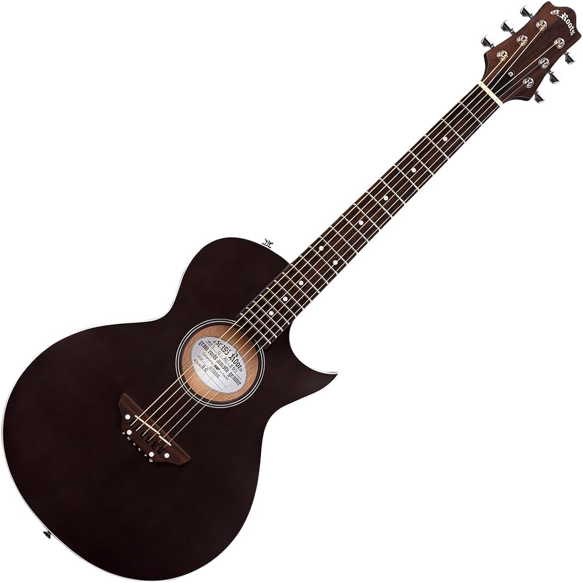 GrassRoots G-AC/S See Thru Black Satin Acoustic Guitar GrassRoots