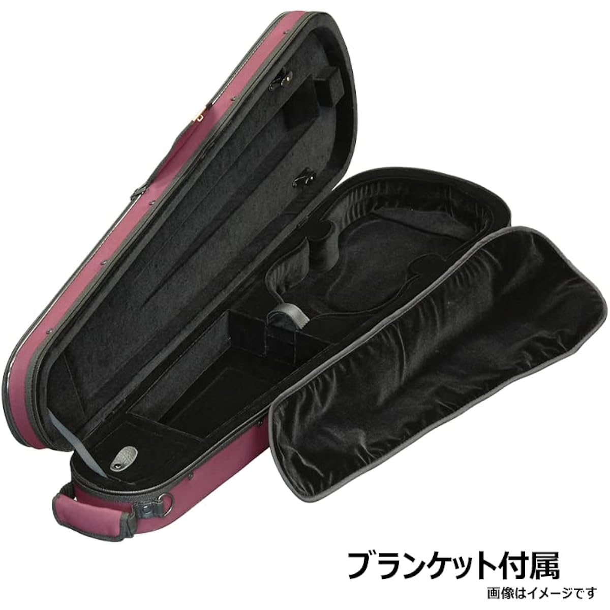 [Limited Color] Super Light Shaped Case Lightweight Semi-Hard Case for Violin (4/4 Triangular Shape) [Lattice Green]