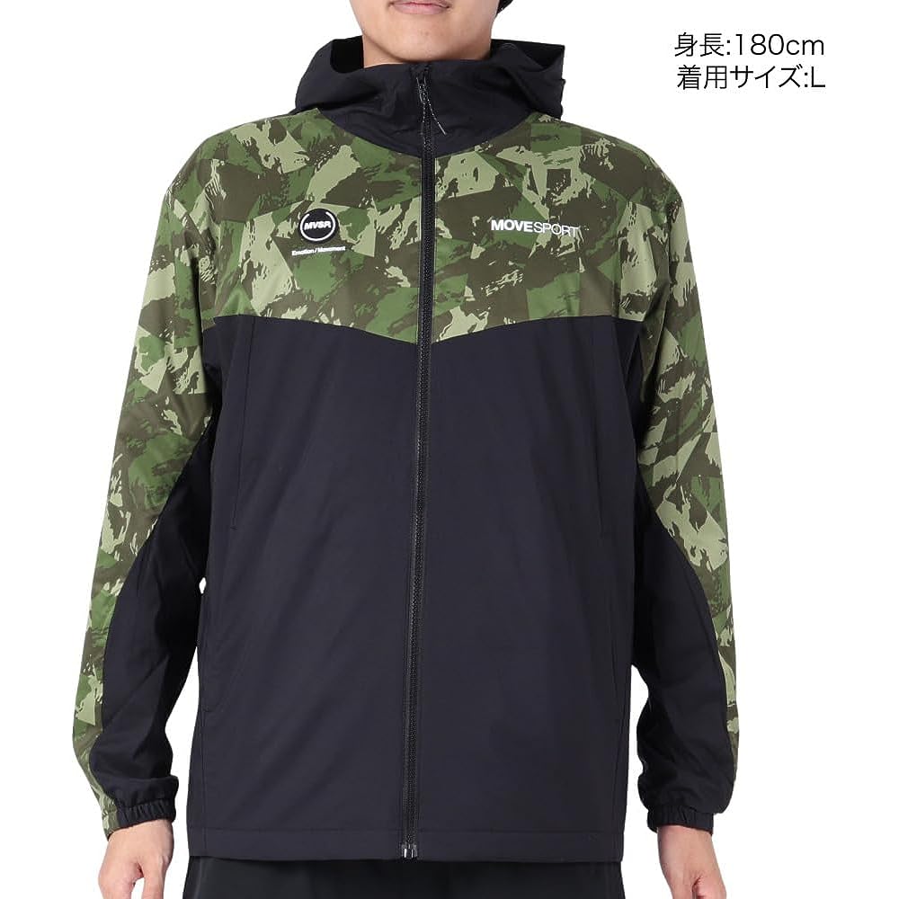 [DESCENTE] Windbreaker Jacket Mountain Parka Lightweight 4WAY Stretch Heat Navigation Heat Retention Heat Generating Allover Pattern Training MOVESPORT Men's