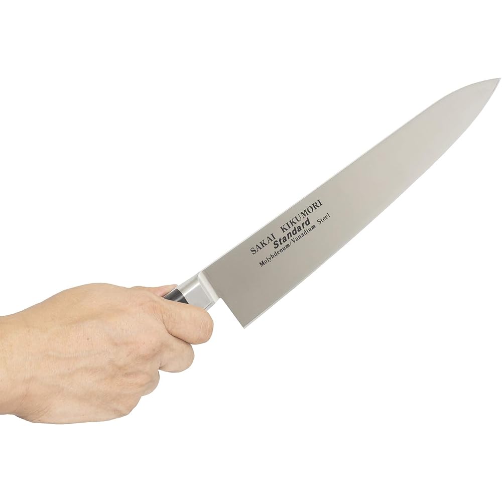 Sakai Kikumori Gyuto Knife Silver Blade Length: Approx. 24cm Standard with Base Gyuto R-024