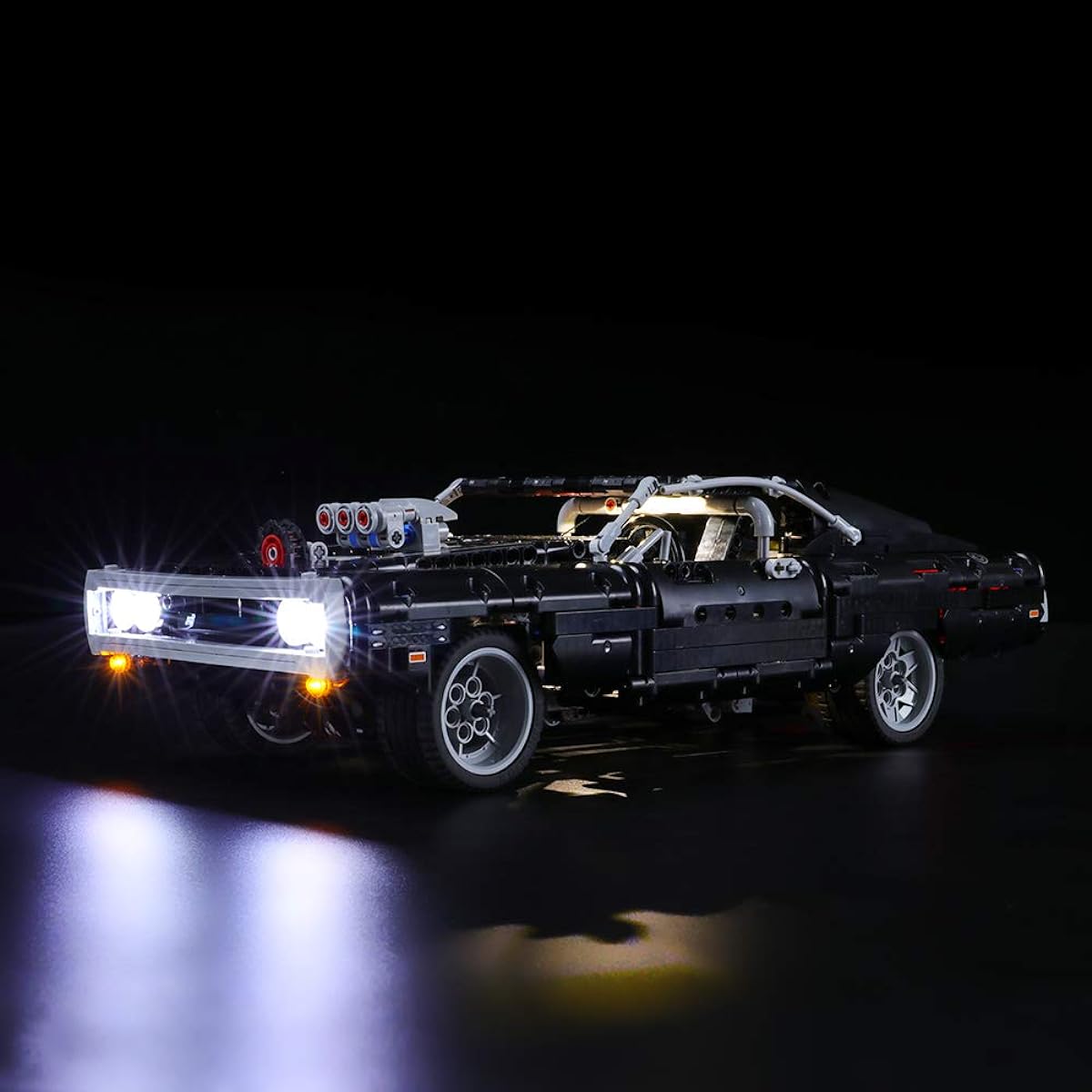 Briksmax LED Light Kit for Technic Fast & Furious Dom's Dodge Charger - Compatible with Lego 42111 (Lego Set Not Included)