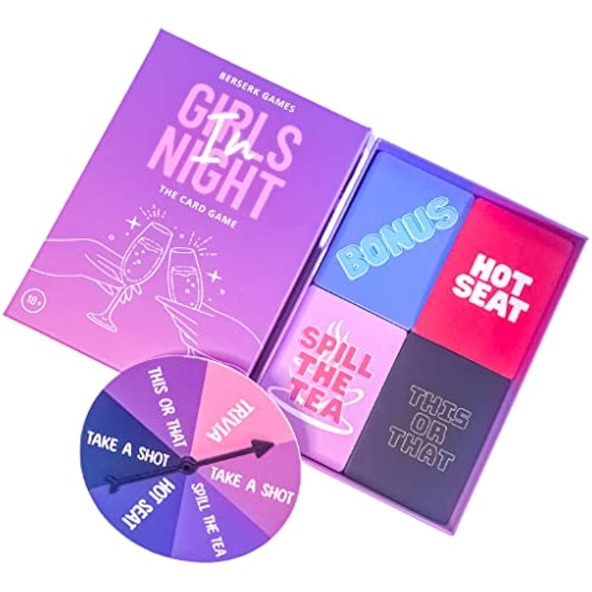 Girls Night in - The DrinkingCard Games | Party Games | Party Games | Games for Adults Hendo Bachelorette Party Student Game Night 4in1 Games | Gifts for Her | Birthday Gifts | Board Games |