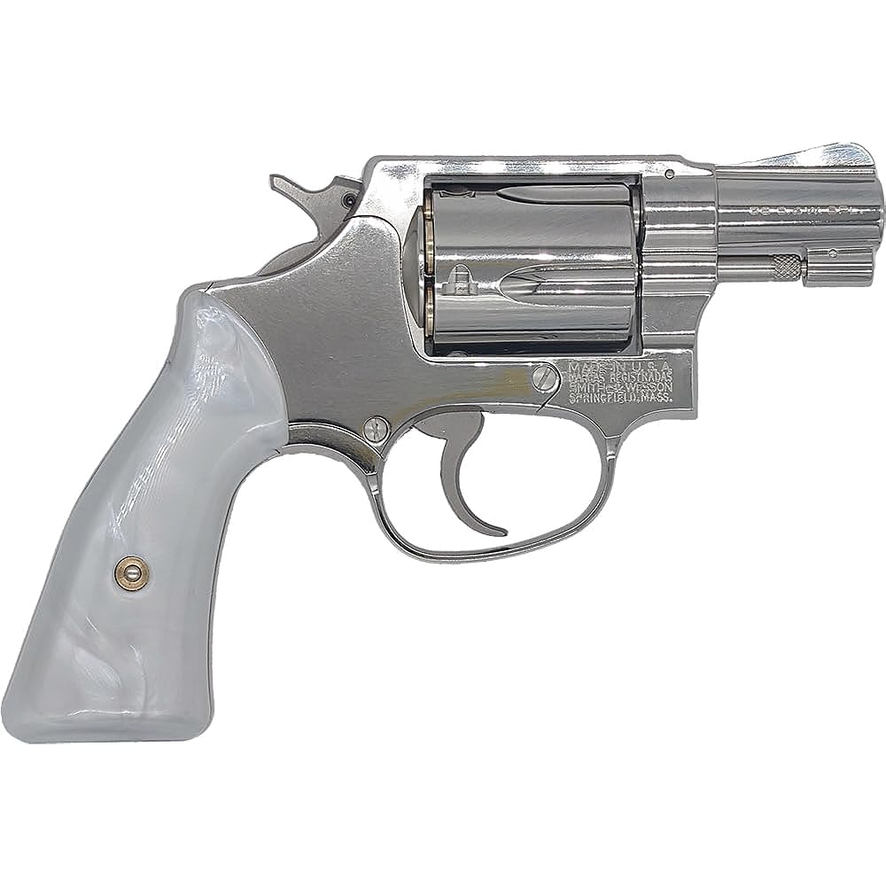 Tanaka S&W M36 Chief Special 2 Inch Square Butt Travis Model Nickel Finish Version 2 Model Gun Complete Product