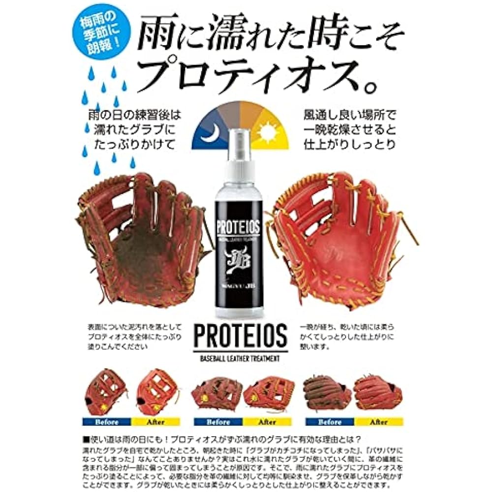 [Official] Ballpark.com PROTEIOS Glove Treatment 150ml Spray Bottle Glove Maintenance