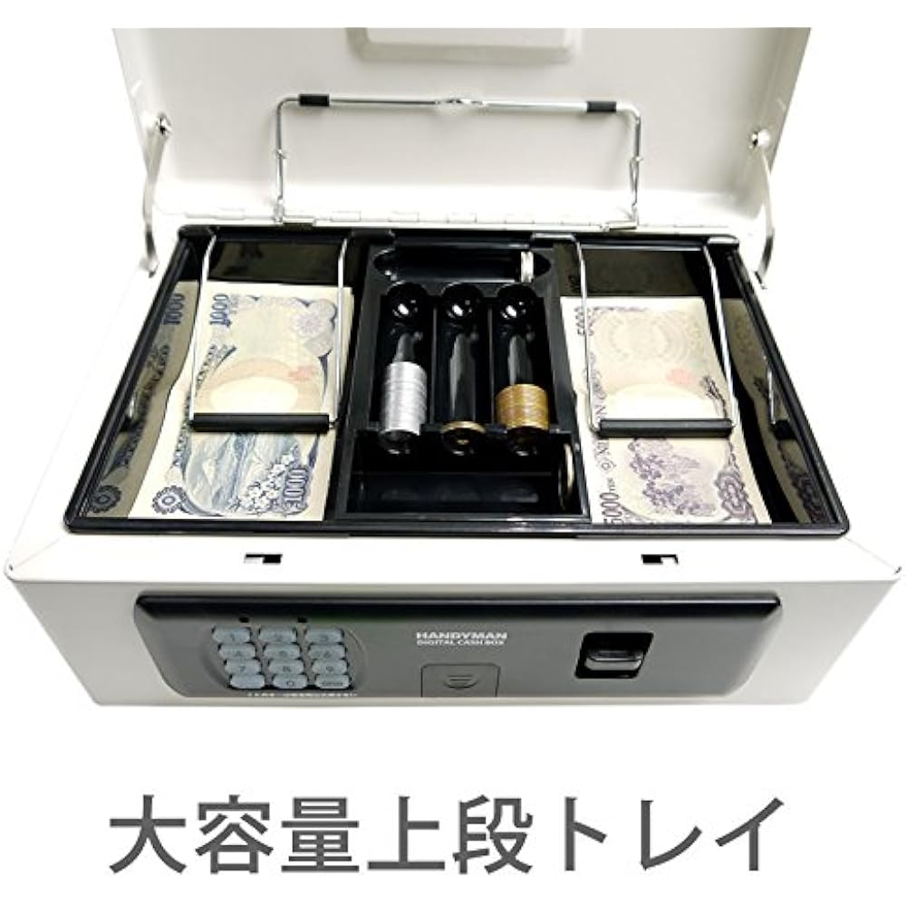 Cash Box Handheld Safe Numeric Keypad Keyless PIN Type Emergency Unlock Key Battery Operated DCB-58