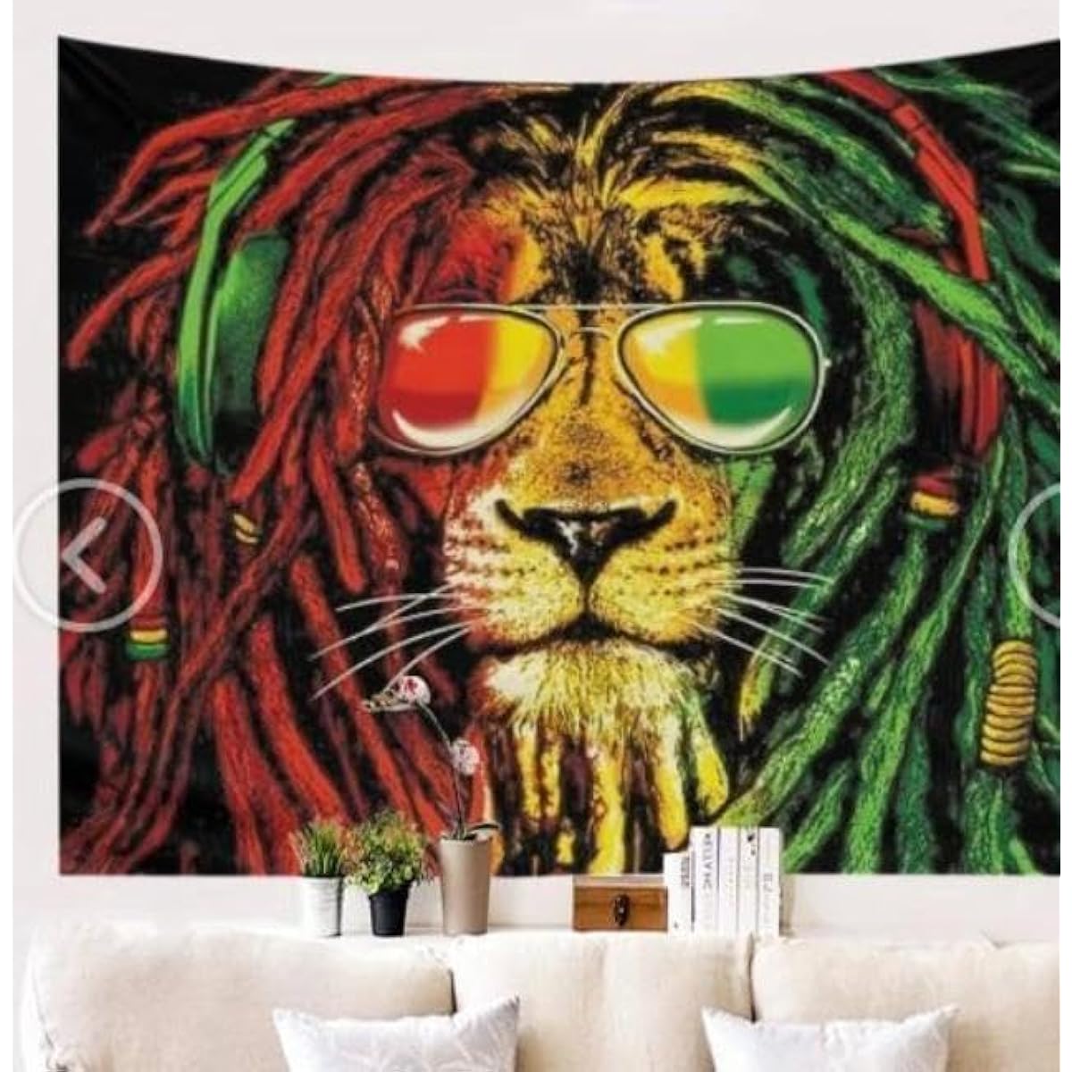Tapestry E93 Lion Rap Colorful DJ Reggae Music Wall Decoration 2C8D