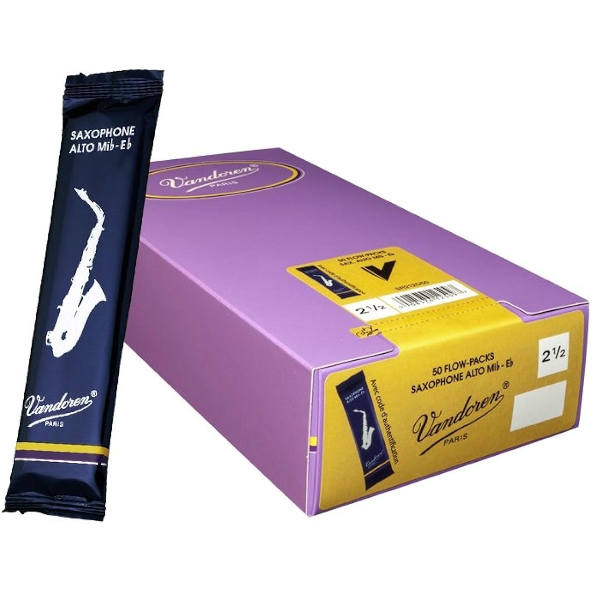 Vandoren SR2115/50 Strength 1.5 Traditional Alto Saxophone Reeds, Pack of 50