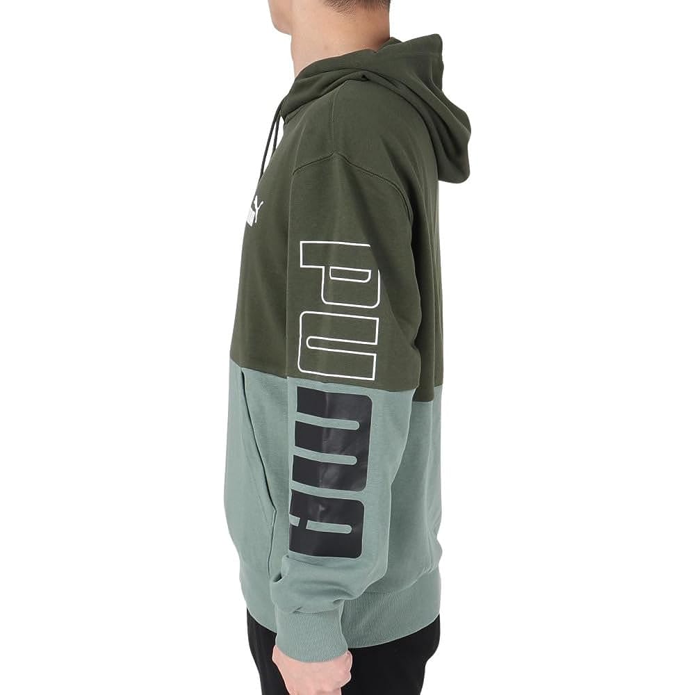 [PUMA] Fleece Sweatshirt Hoodie POWER Color Block Hoodie Sweatshirt TR 678492 Men's
