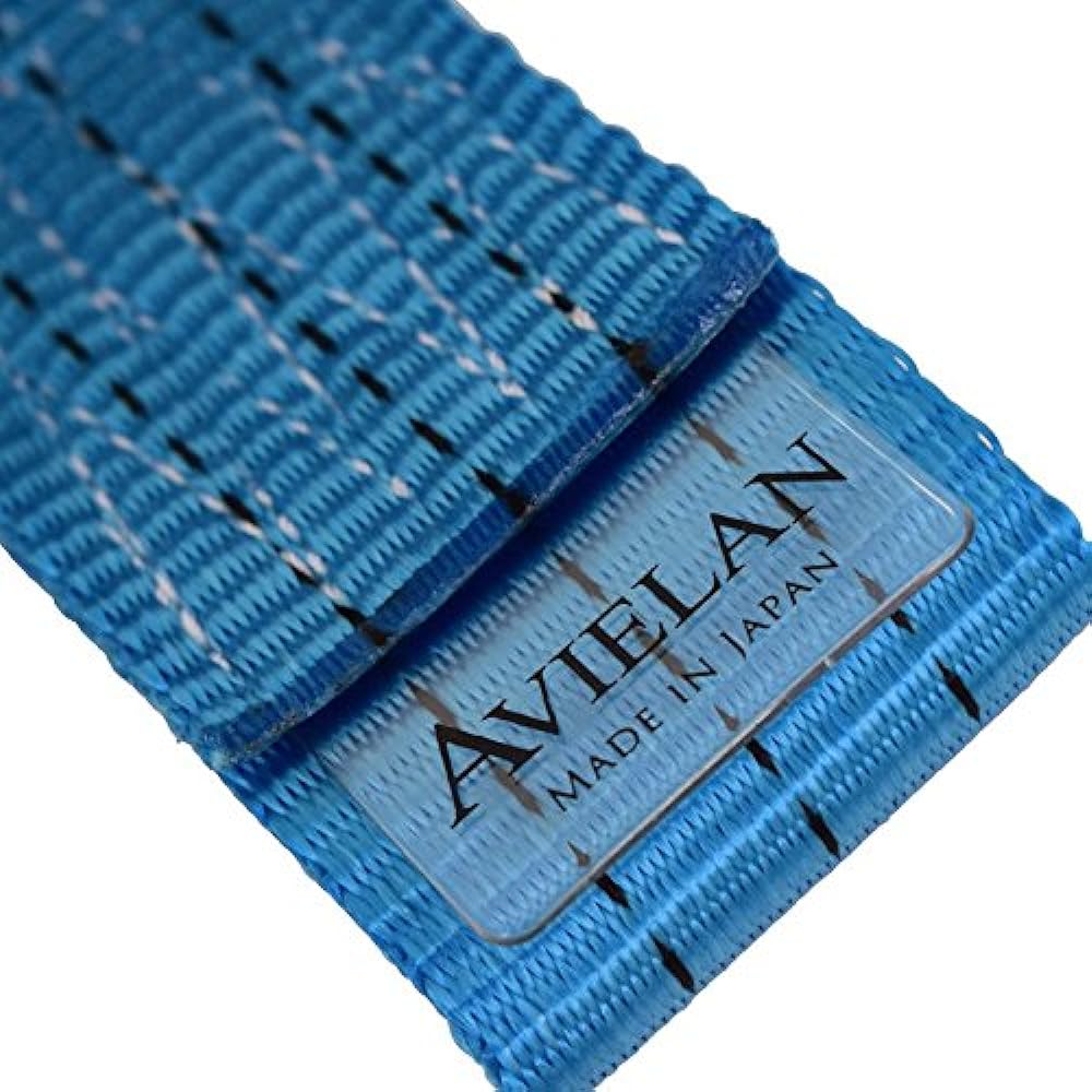 AVIELAN Lashing Belt 50mm Width I Hook (Compatible with Rope Hook) Winding 5m Fixed 1.0m Blue