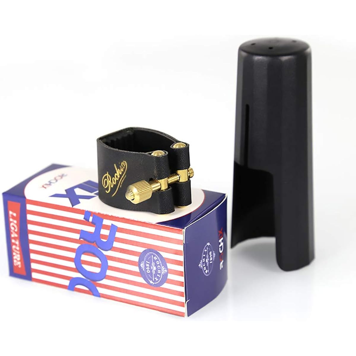 Rochix Leather Ligature Plastic Cap for Tenor Saxophone
