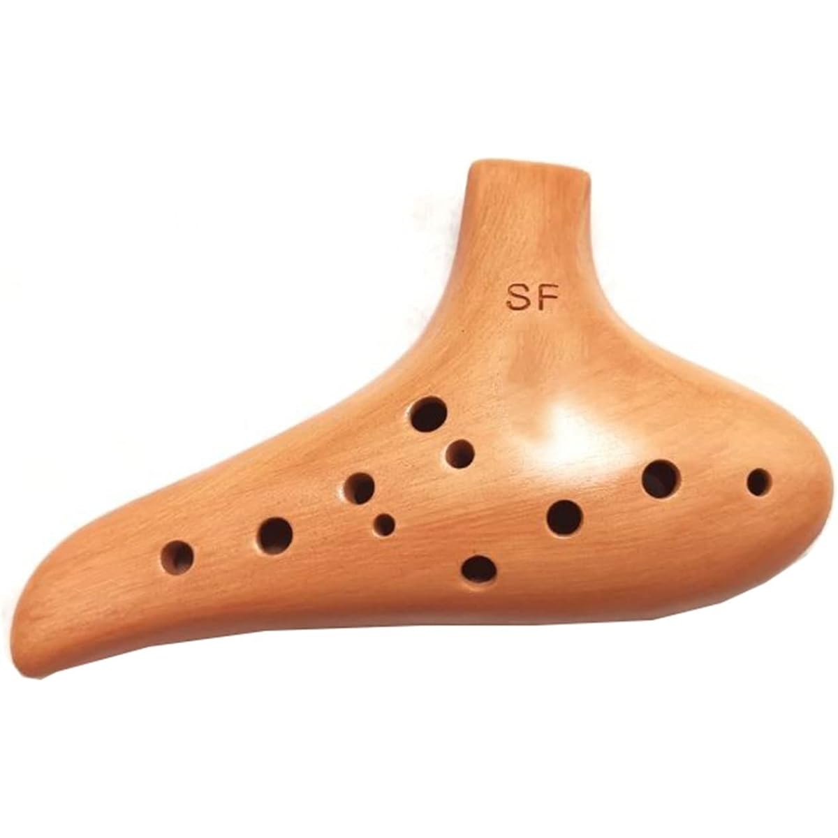 Handmade Clay Wood Grain Ocarina Musical Instrument 12 Holes Treble F Key Professional Performance Ocarina Ocarina Instrument