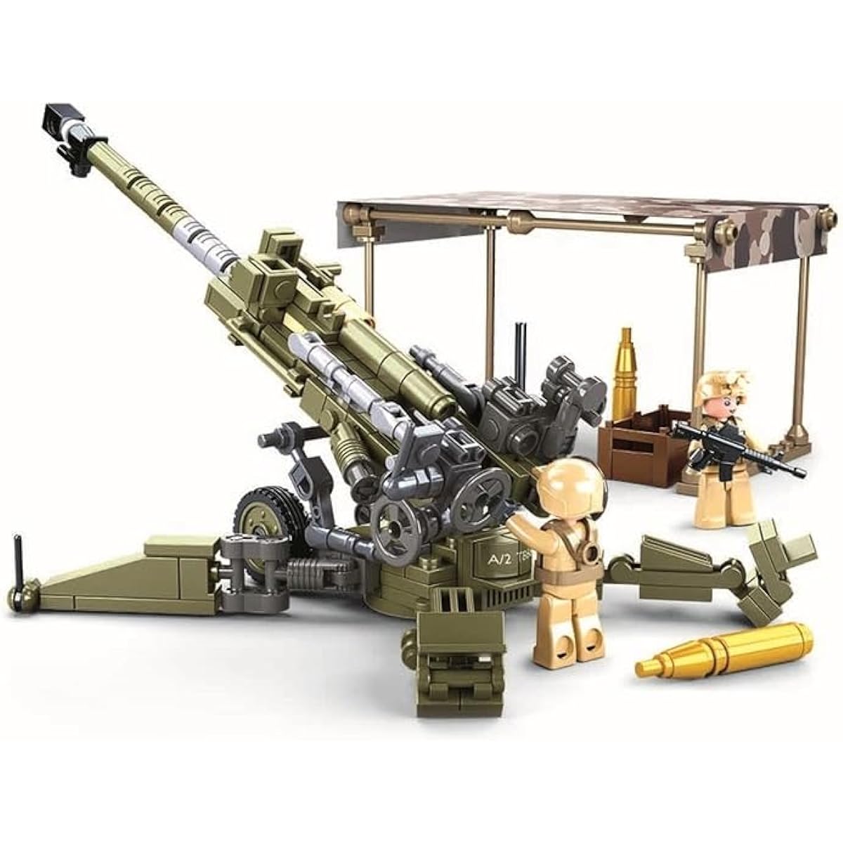 General Jim's Military Brick Building Set - US Army 155mm Howitzer & Artillery Weapon Set Building Blocks History & Military Enthusiasts Model for Teens & Adults