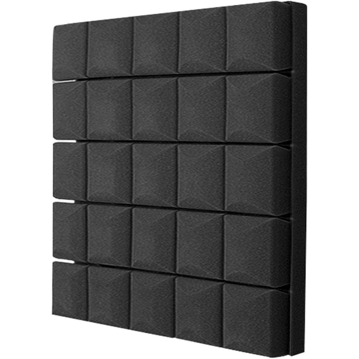 High Density Sound Absorbing Cotton, Home Studio Soundproofing Accessories Foam Wall Panel Tiles (Grey) (Black)