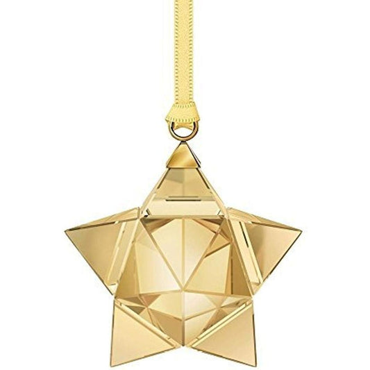 Swarovski, gold tone, star ornament, size S.