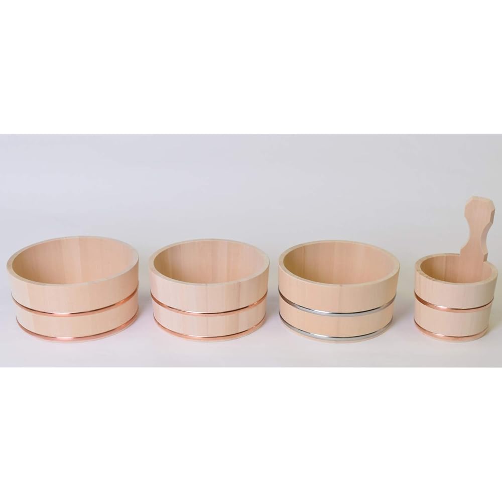 Kiso Crafts Water Bottle Made in Japan Wooden Hinoki Hand Pail Copper Hoop