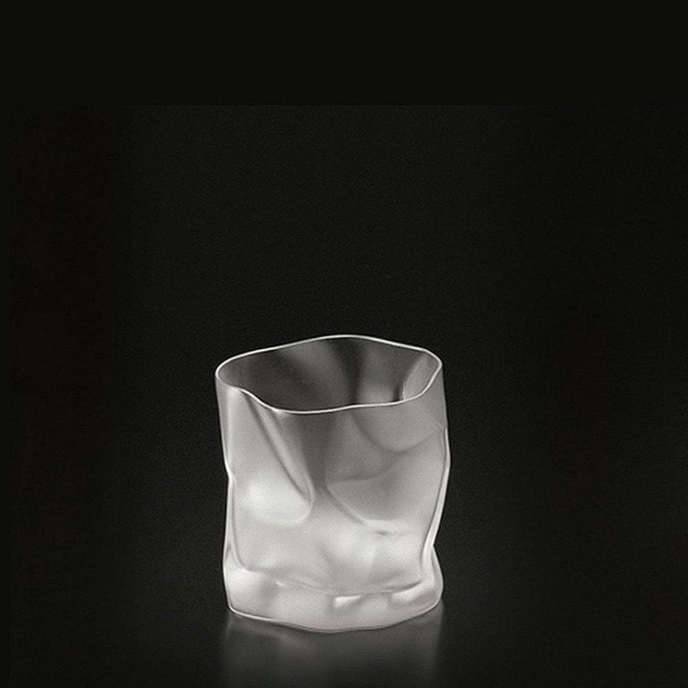 Rock Glass Kimura Glass Store x Designer Makoto Komatsu Collaboration Crumple Old Frost
