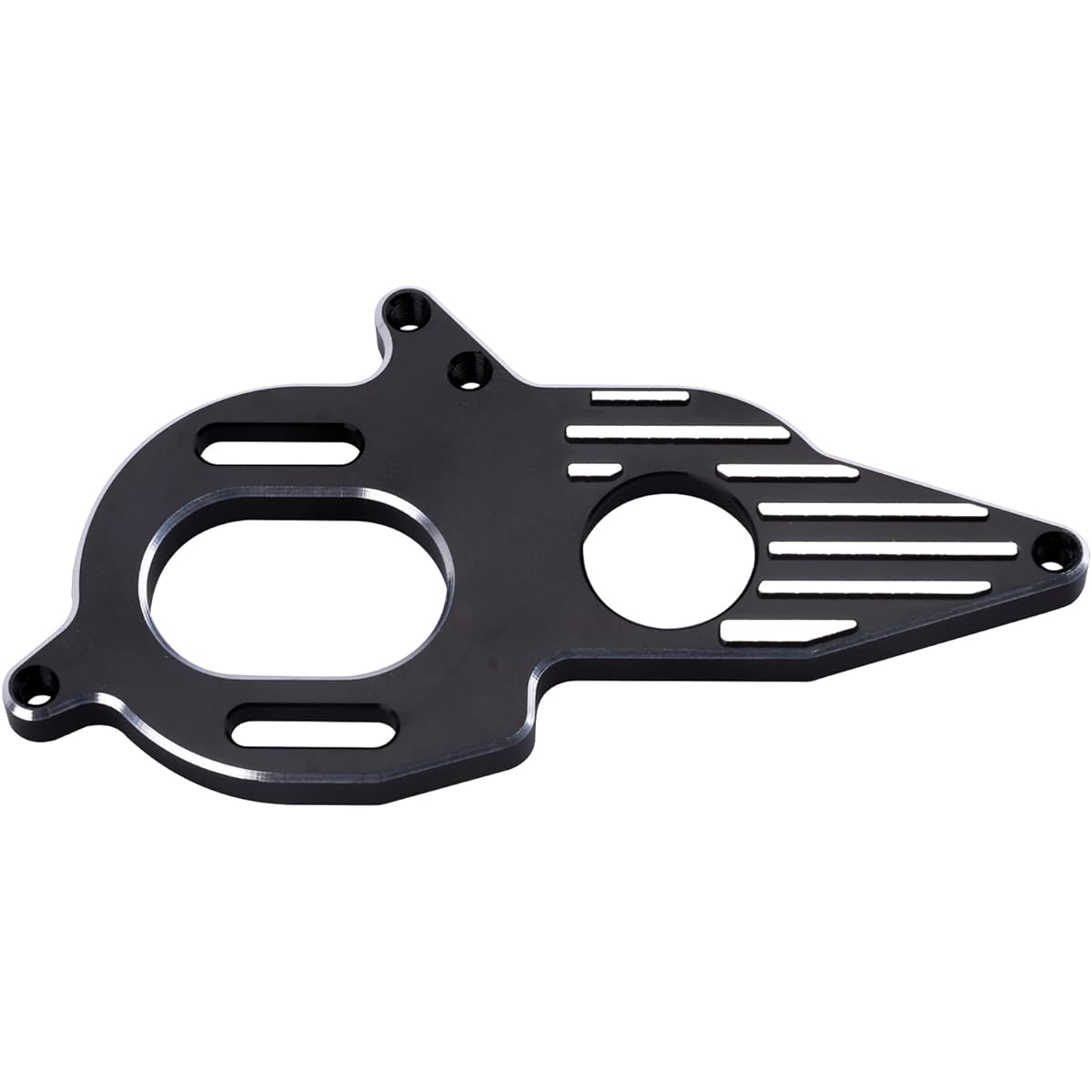 Aluminum Adjustable Motor Mount Plate Adapter 1/10 Arrma Granite Mega Typhon 3S Big Rock 3S Senton 3S Kraton 4S Outcast 4S (Black)