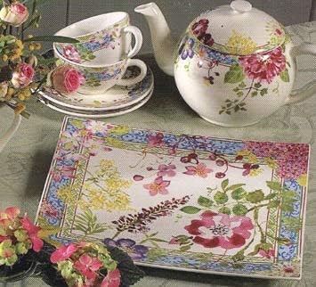 GIEN Mille Fleur Tea Cup & Saucer 16436PTB