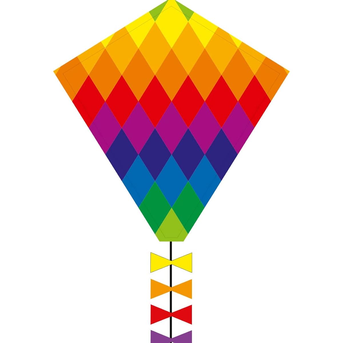 HQ Kites 102106 50cm Eddy Rainbow Patchwork Kids Kite 50cm=19.68'' 102106