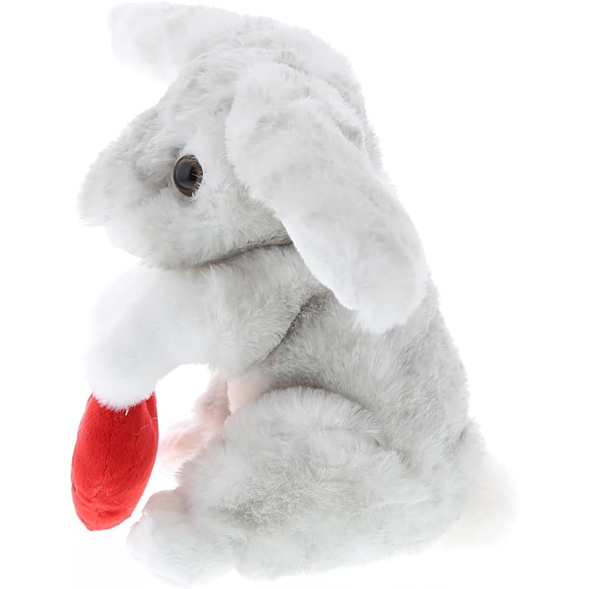 DolliBu I Love You Valentine Stuffed Animal Gray Rabbit - Cute Soft Hugly Stuffed Animal with Red Heart for Valentine's Day, Birthday Gift, Anniversary, Romantic Date - 6.5 inches