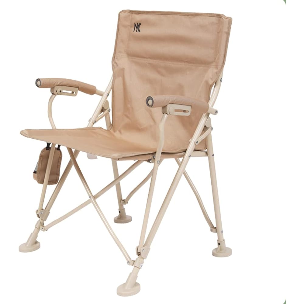 SUNBELT Outdoor Chair, Relaxing Chair, High Back, Load Capacity 150kg, Foldable, No Assembly Required, Convergent Curtain, Camping, Fishing Chair (Khaki)